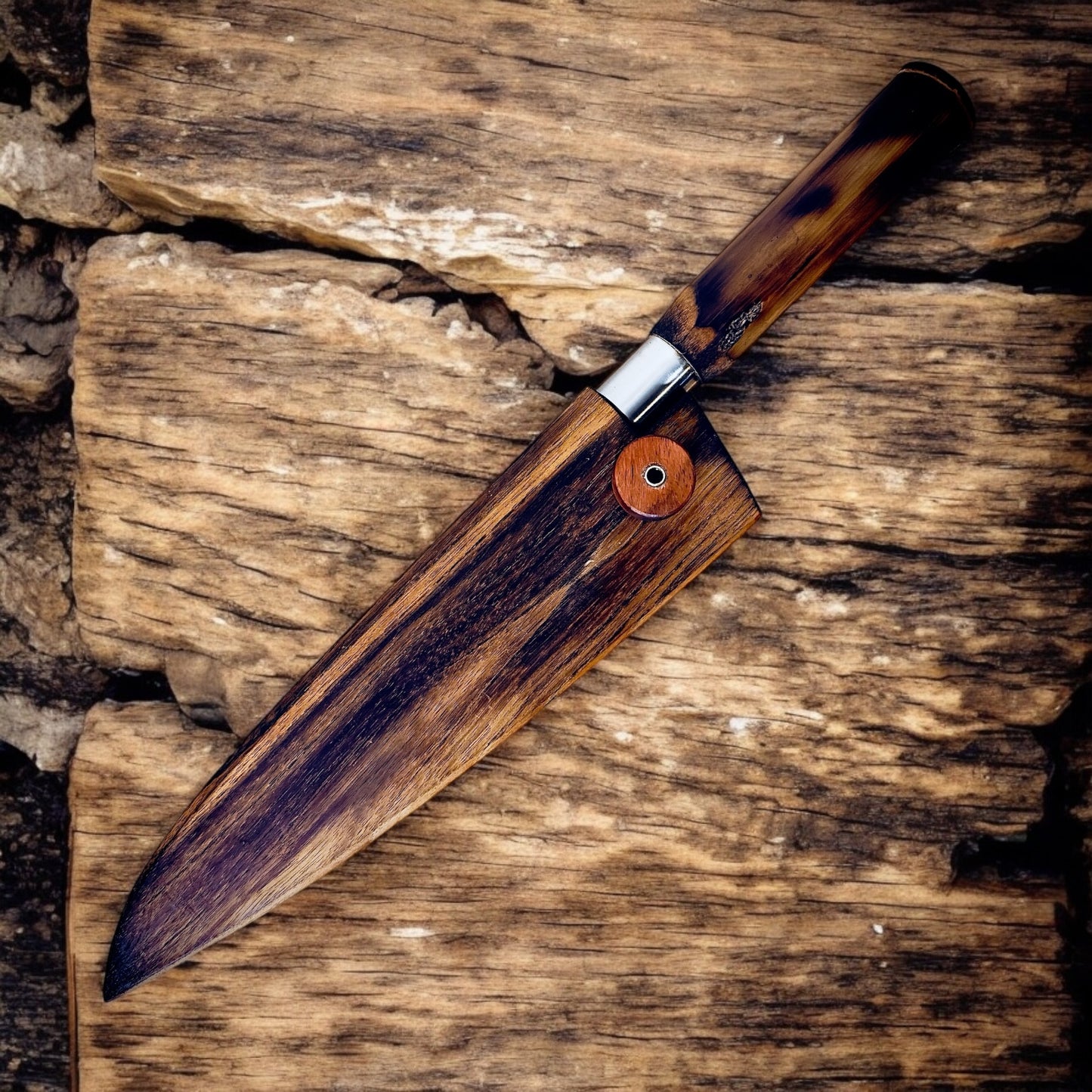 8" BOONLION SUJ2 Chef Knife, Bamboo Handle