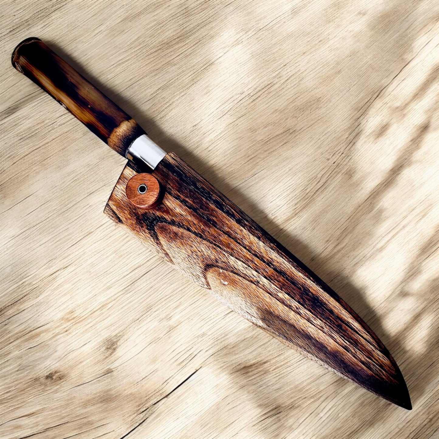 8" BOONLION SUJ2 Chef Knife, Bamboo Handle