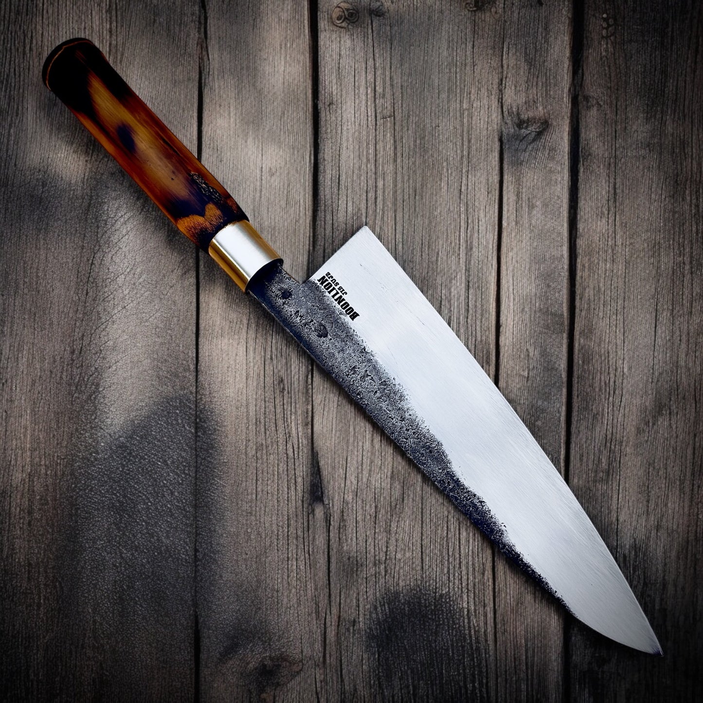8" BOONLION SUJ2 Chef Knife, Bamboo Handle