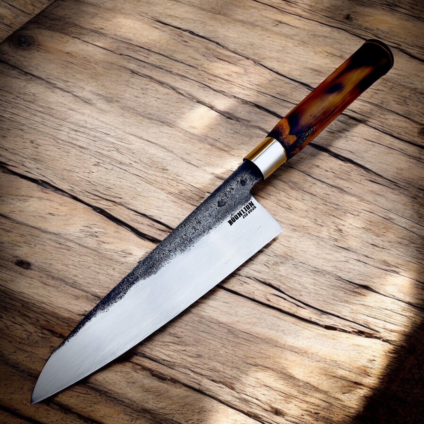 8" BOONLION SUJ2 Chef Knife, Bamboo Handle