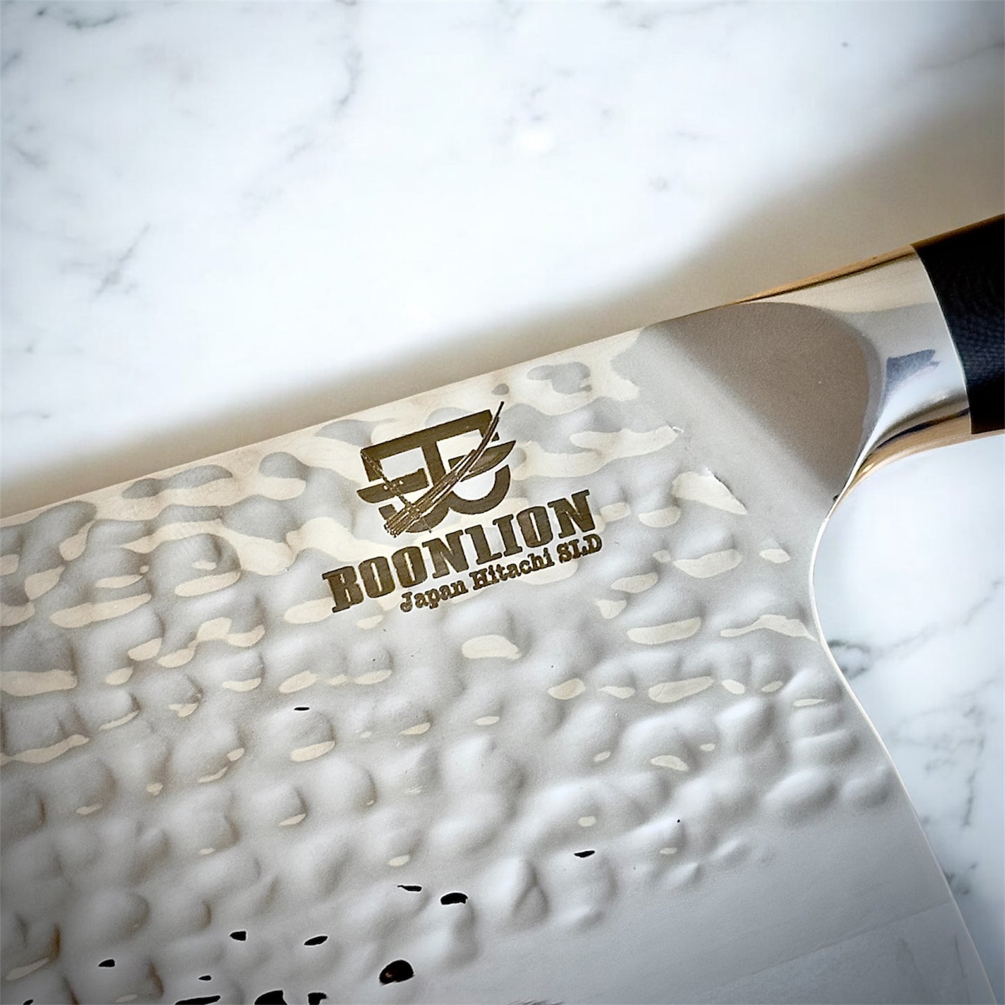 7.4" Japanese Hitachi SLD Steel (JIS SKD11) Cleaver Knives with G10 Black glass fiber handle.