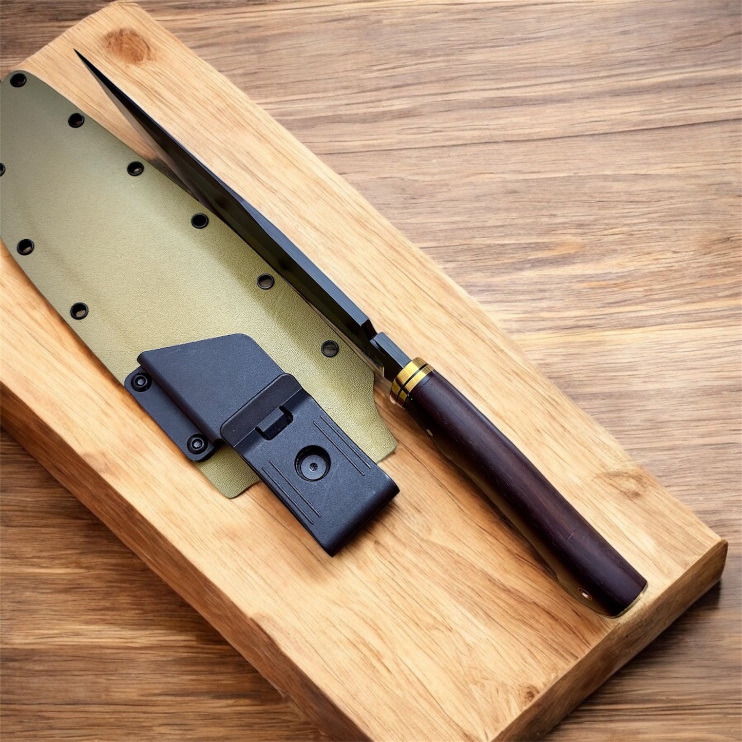 8.7" BOONLION Black Bowie Knife "BRB-N695"