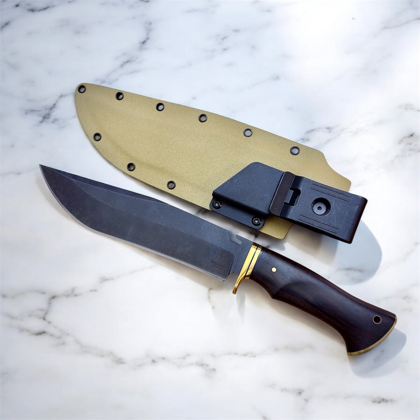 8.7" BOONLION Black Bowie Knife "BRB-N695"