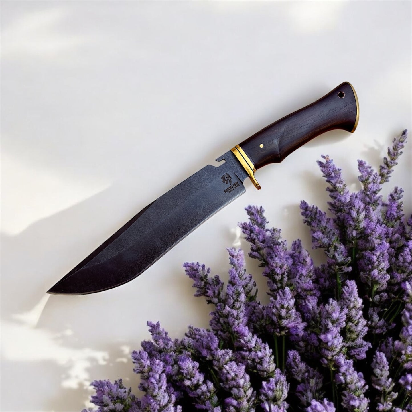 8.7" BOONLION Black Bowie Knife "BRB-N695"