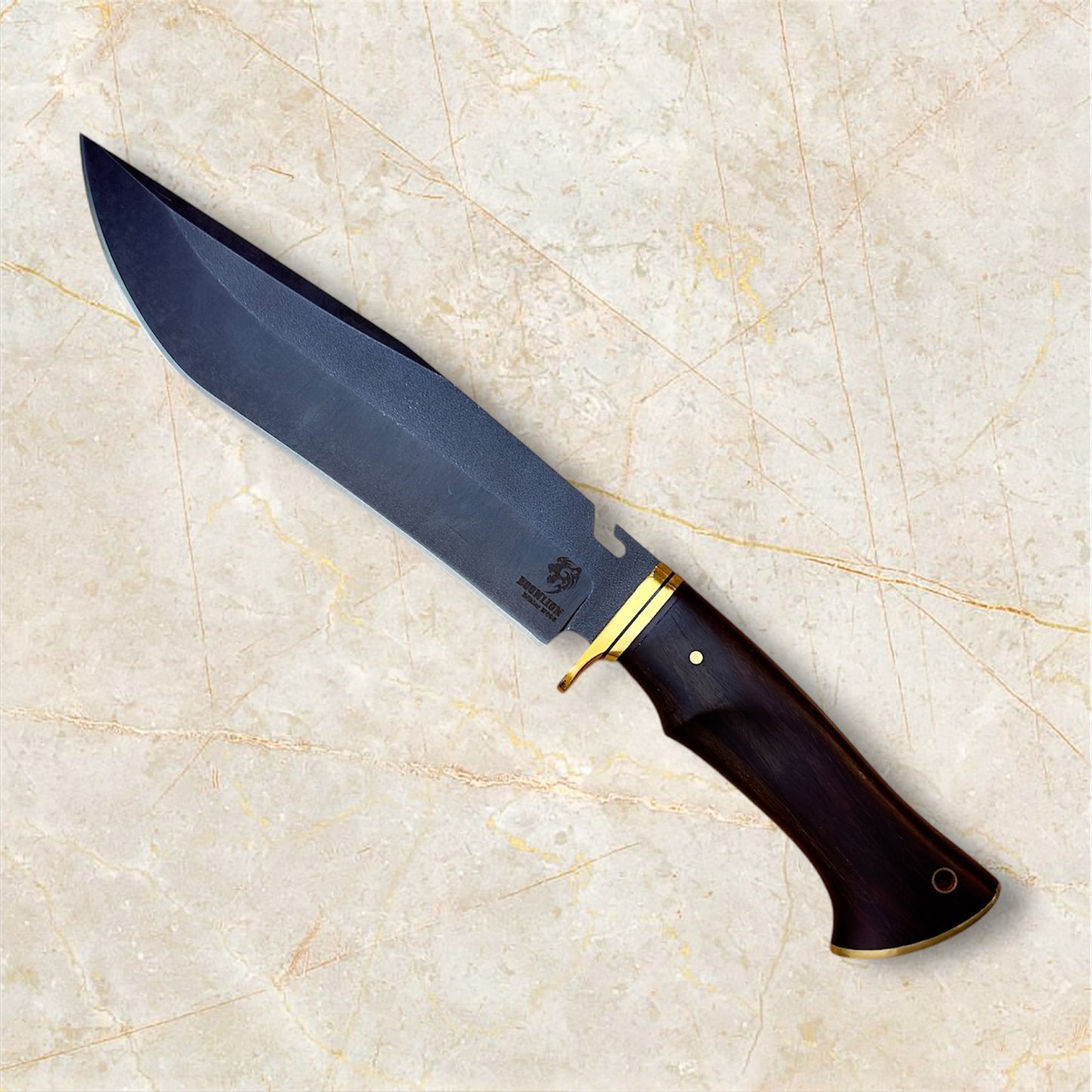 8.7" BOONLION Black Bowie Knife "BRB-N695"
