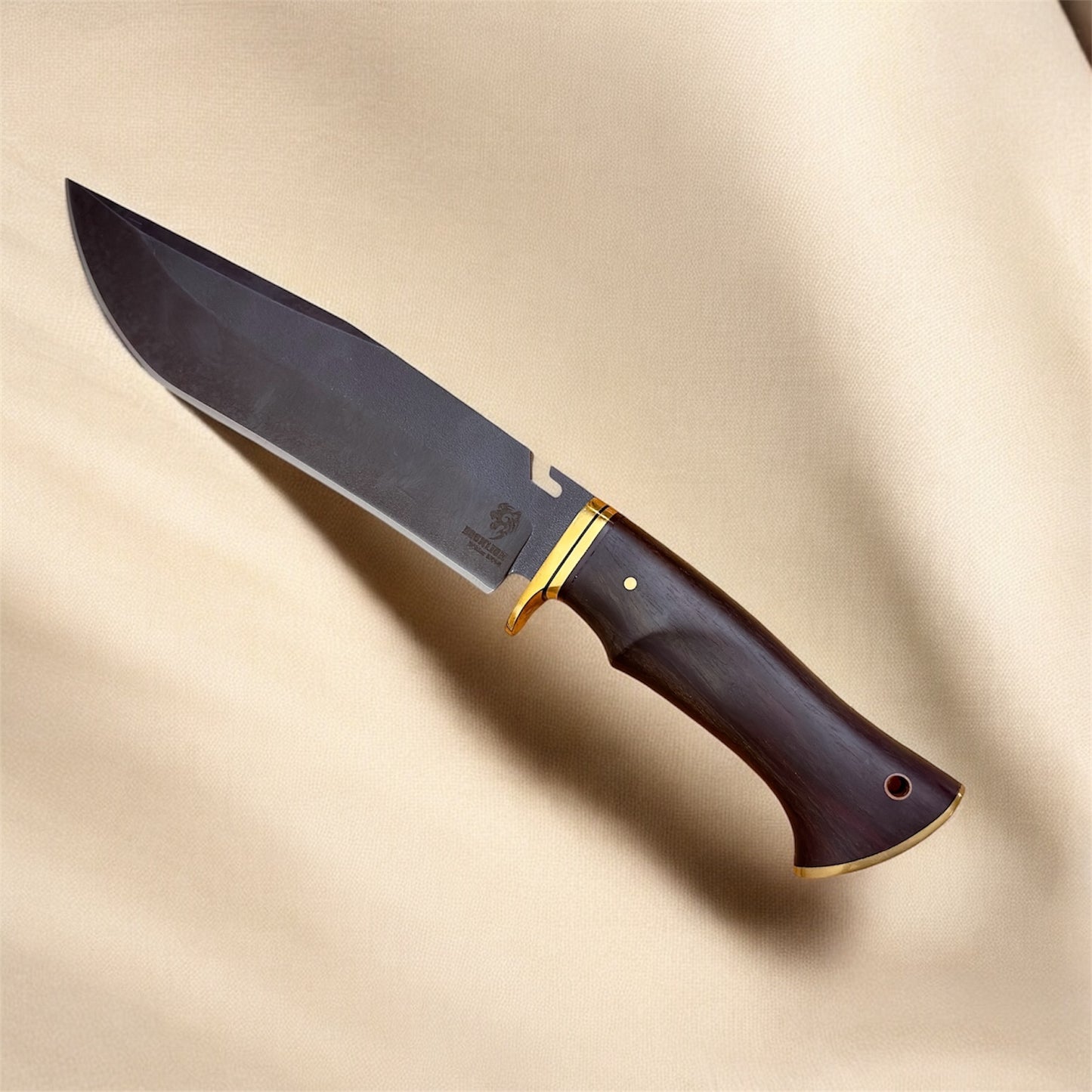 8.7" BOONLION Black Bowie Knife "BRB-N695"