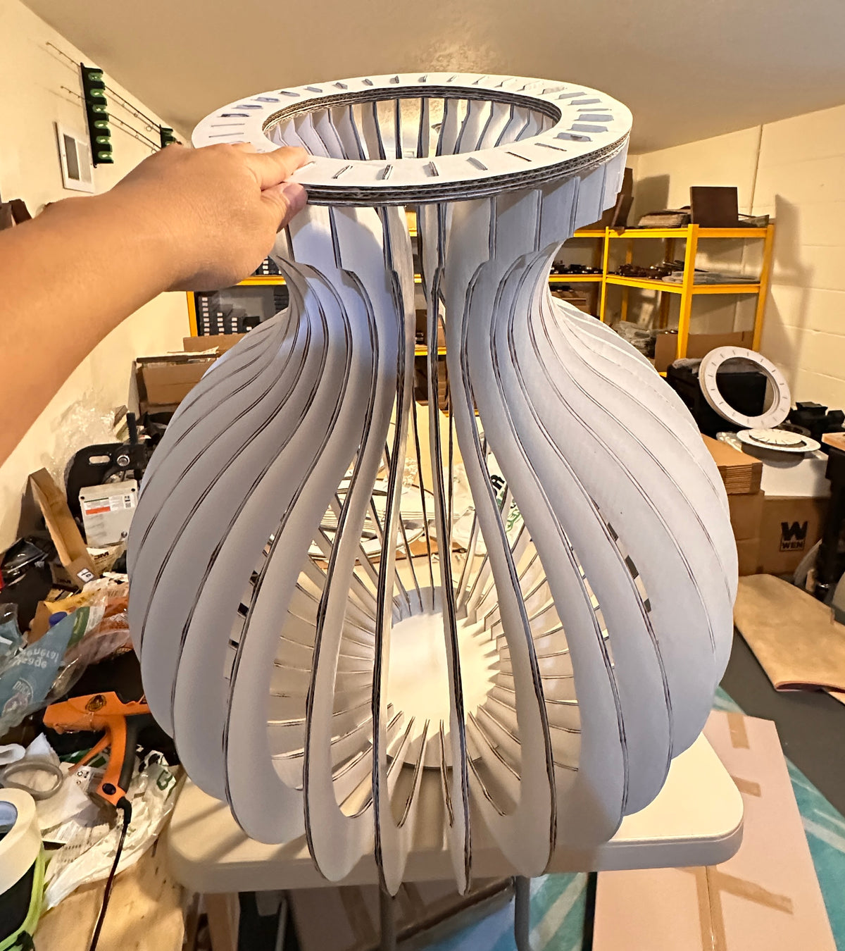 White Cardboard Vase Kit