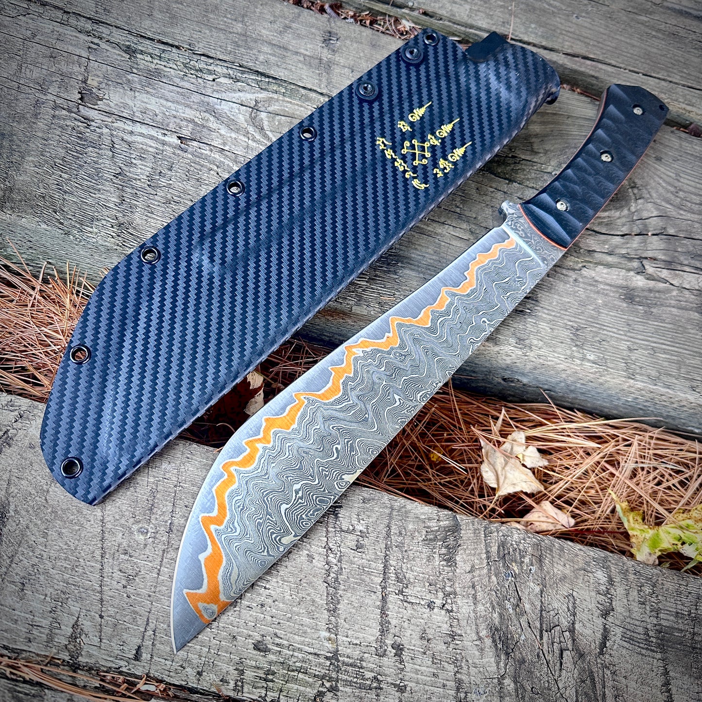 271 Layers Boonlion HmongKnife Copper Damascus AU